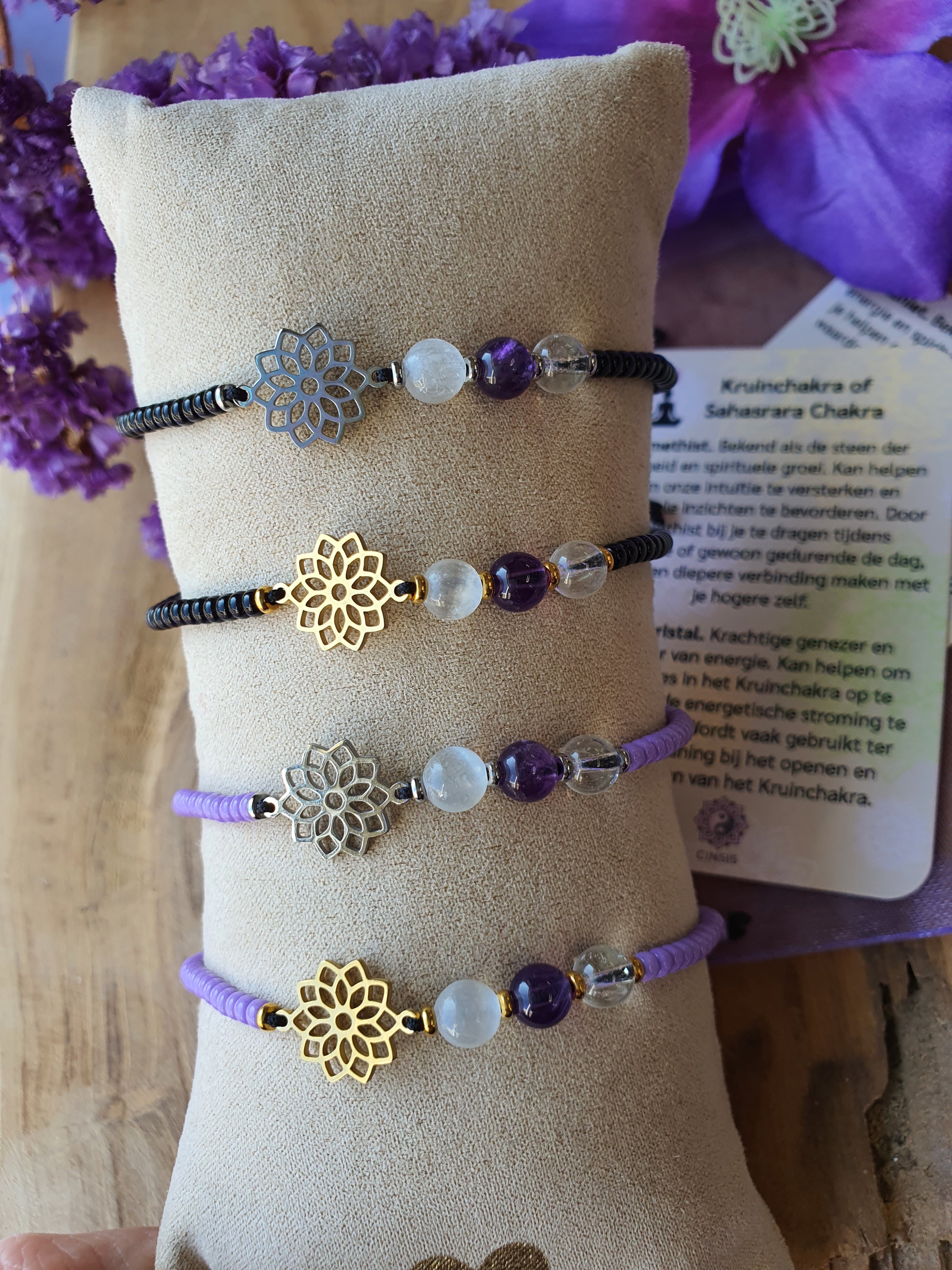 Kruinchakra armband