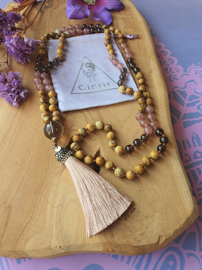 Edelstenen Mala met kwastje &