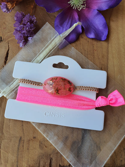 Orgonite Armband Rozenkwarts met Bergkristal ( nr 123)