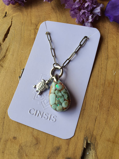 Orgonite_Hanger_Larimar_en_Bergkristal_RVS_ketting