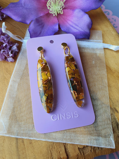 Orgonite Oorbellen Tijgeroog (nr 15)