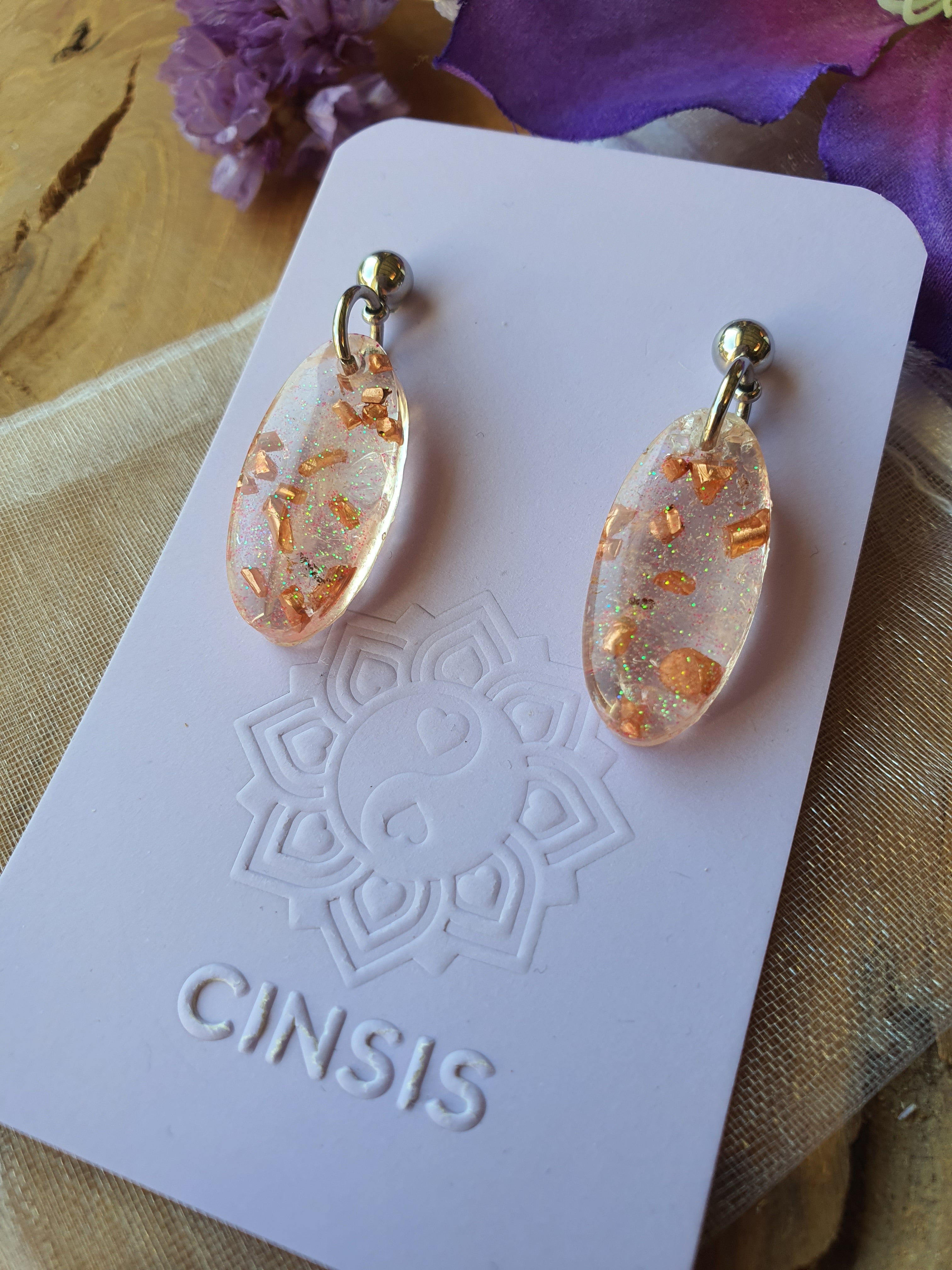 Orgonite Oorbellen Bergkristal (nr 20)