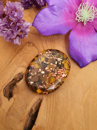 Orgonite Tijgeroog Duimsteen / worrystone