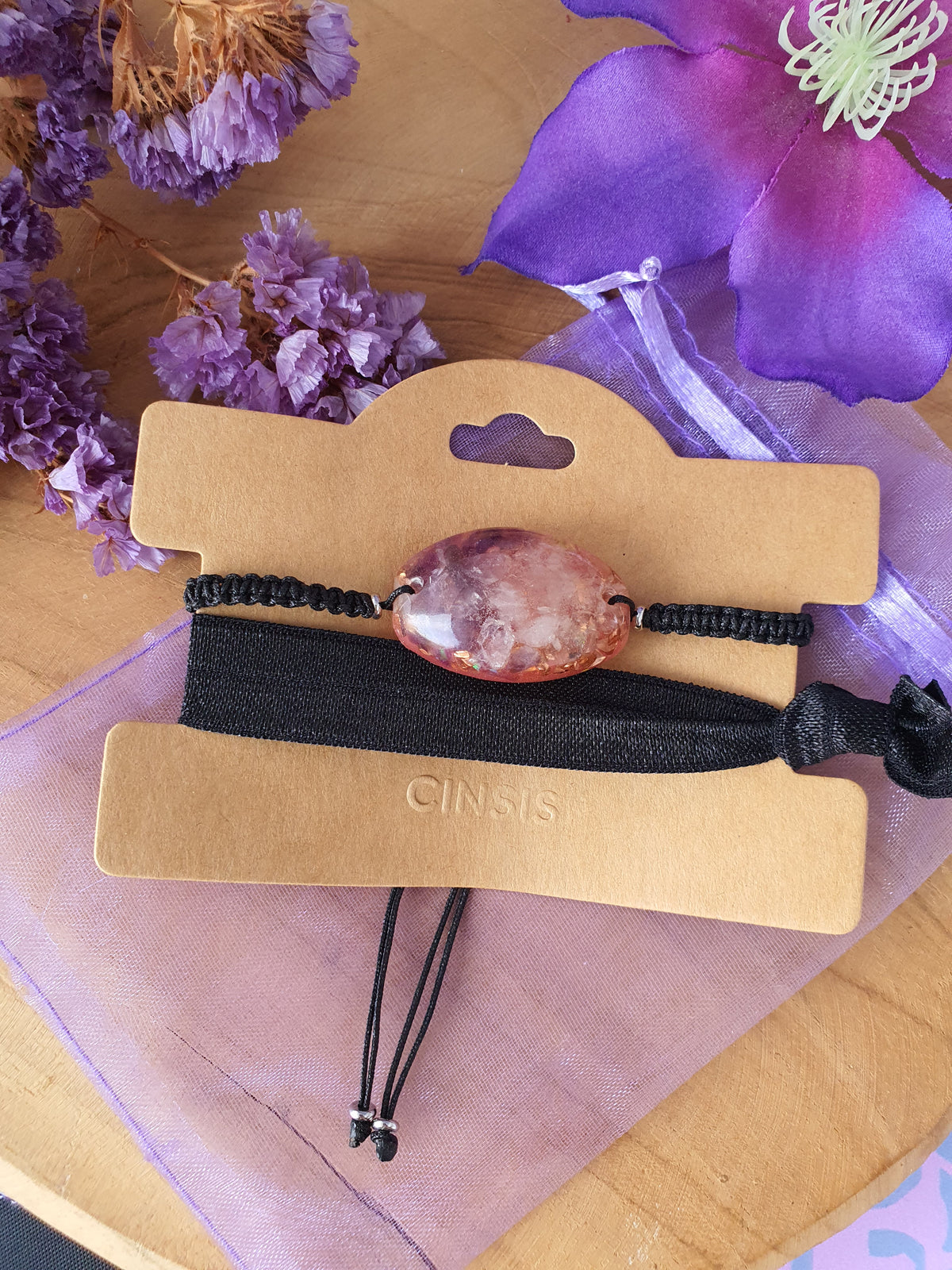 Orgonite armband Gouden Driehoek (125).
