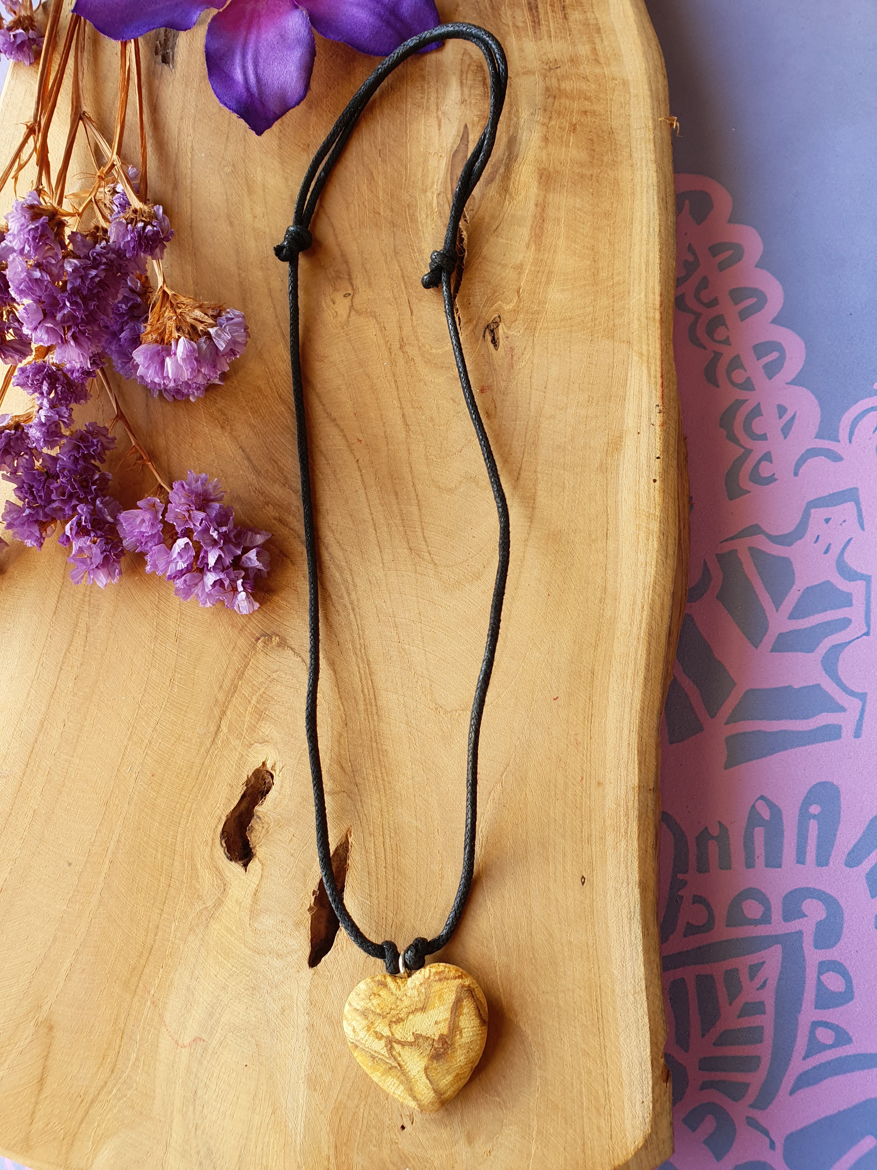 Palo Santo ketting hart.