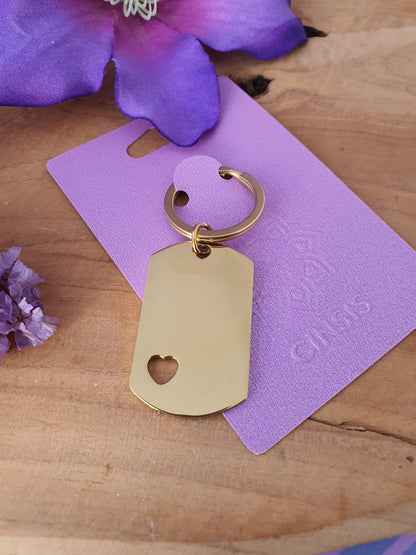 RVS Sleutelhanger met &