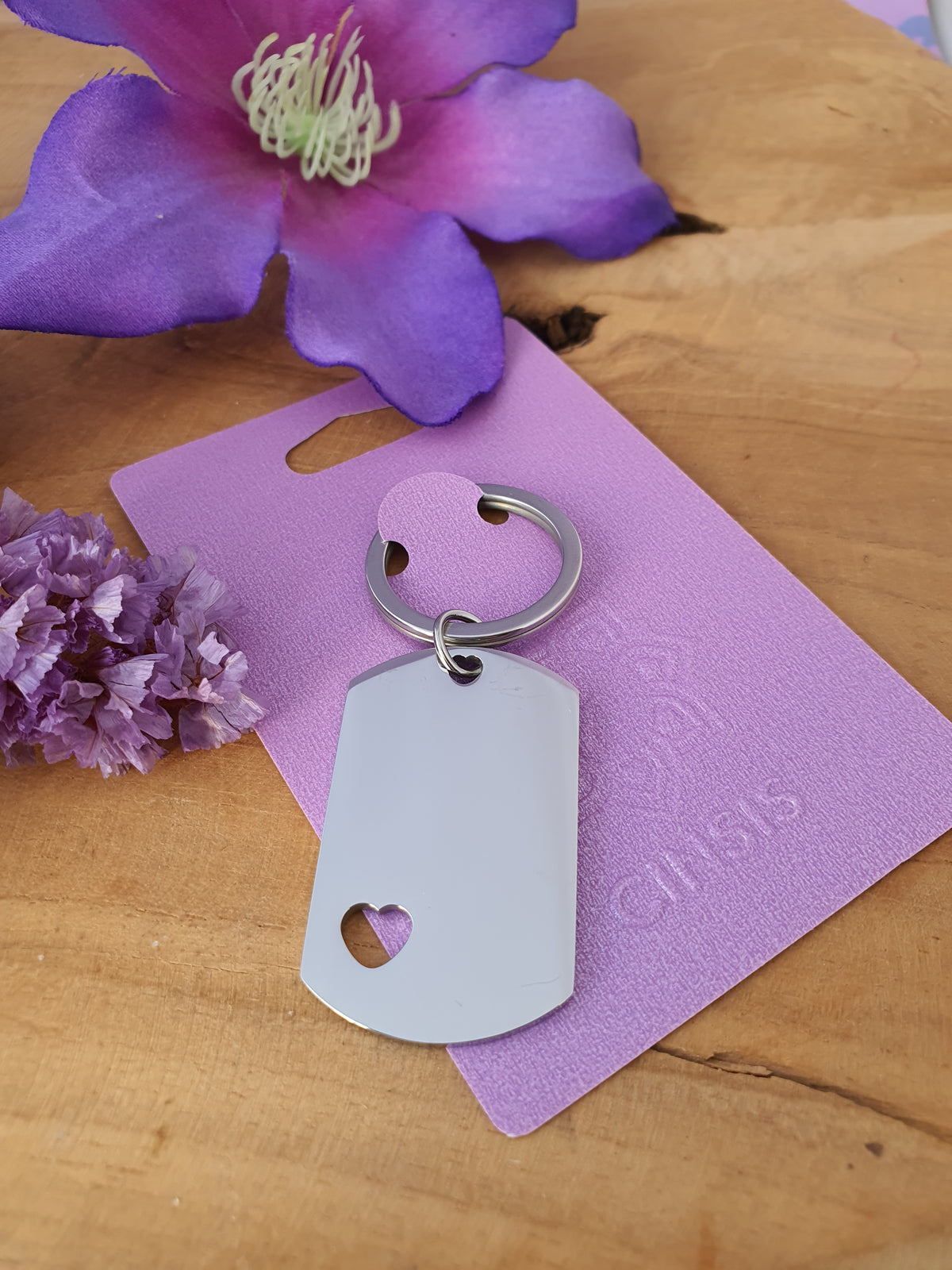 RVS Sleutelhanger met &