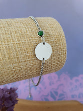 RVS_Zilver_gepersonaliseerde_Graveerbare_Armband_met_Geboortesteen_Mei
