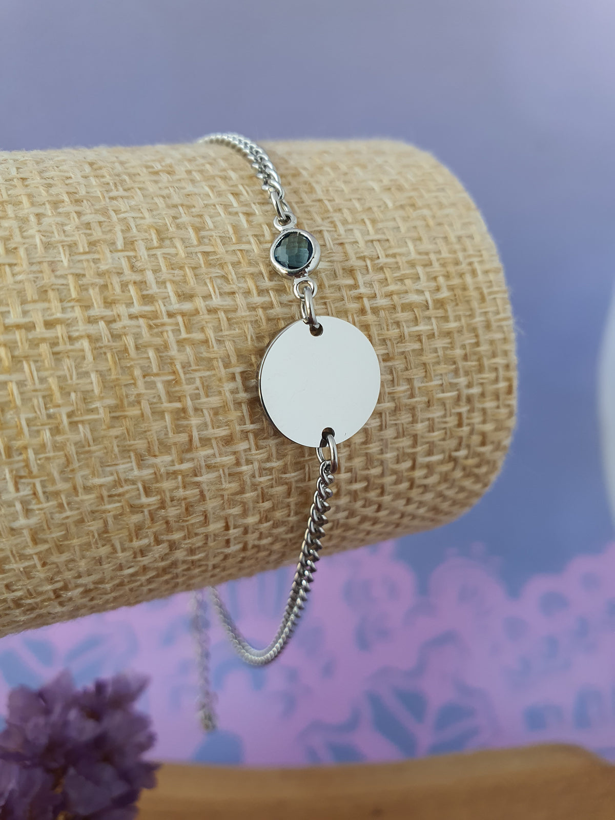 RVS_Zilver_gepersonaliseerde_Graveerbare_Armband_met_Geboortesteen_September