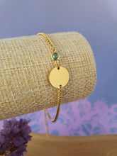 RVS_goud_gepersonaliseerde_Graveerbare_Armband_met_Geboortesteen Maart