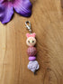 Sleutelhanger / tassenhanger Gelukspoppetje glittermeisje Model 1
