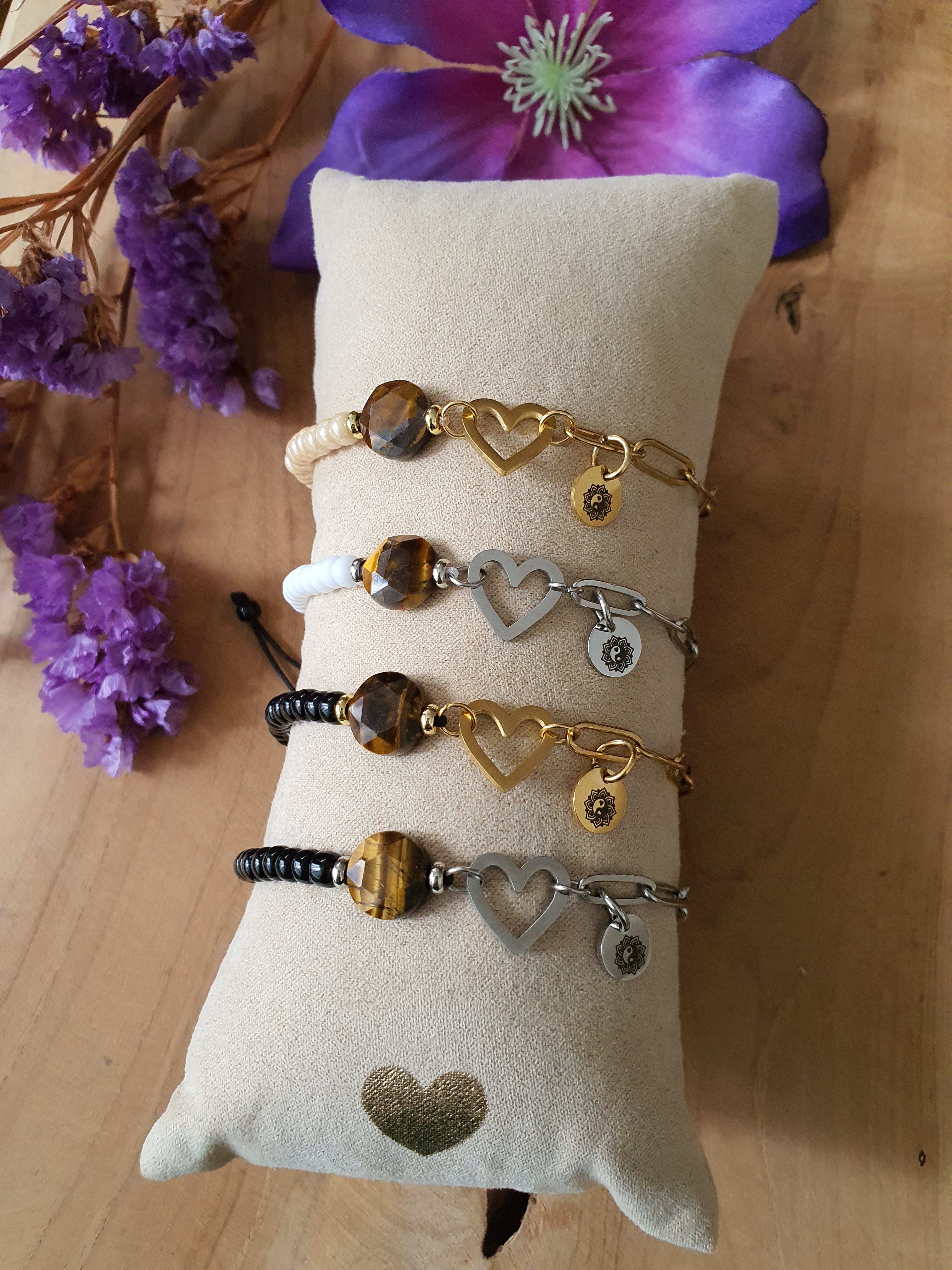 Tijgeroog edelsteen armband. Perfect voor Valentijnsdag / Moederdag!