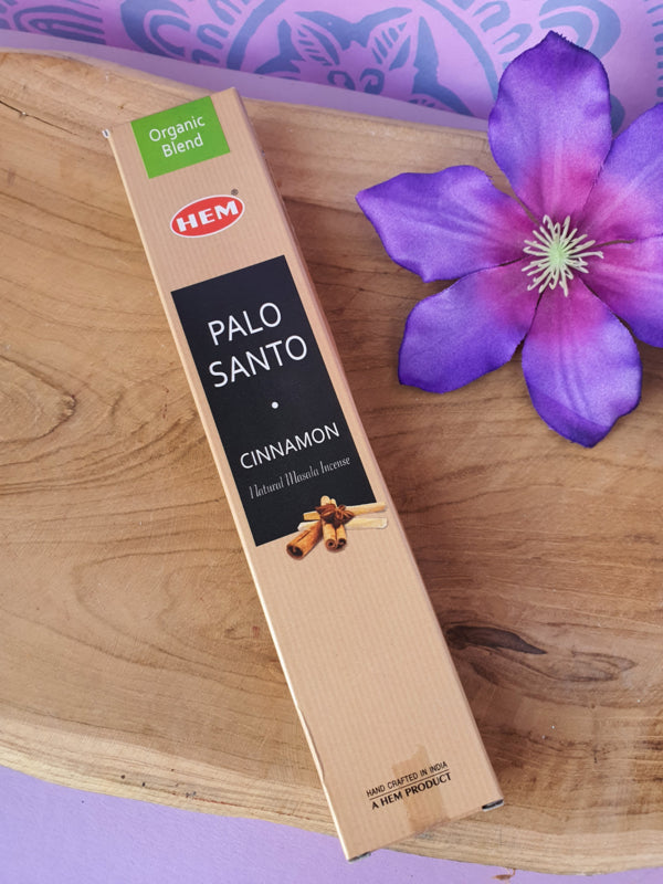 Wierookstokjes HEM Organic Blend - Palo Santo &amp; Cinnamon