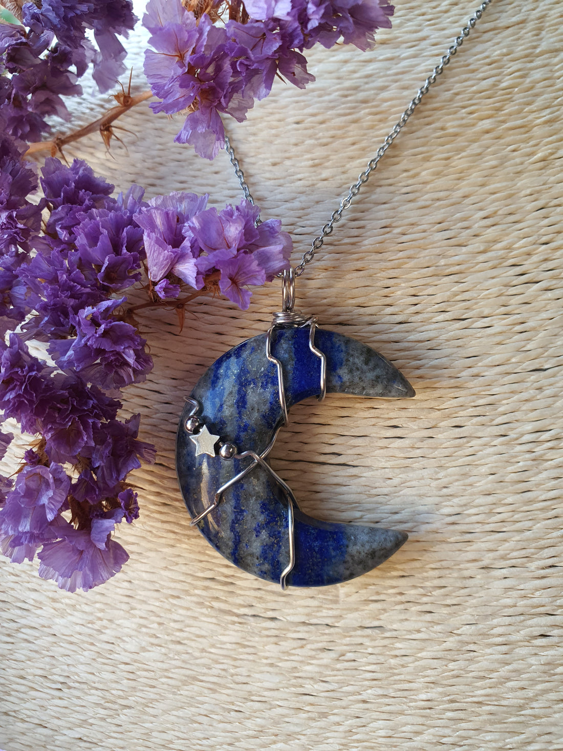 Wire Wrapped Lapis Lazuli hanger