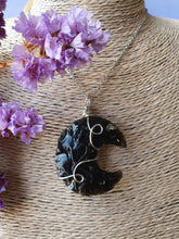 Wire wrapped Maan hanger Obsidiaan._nr 17