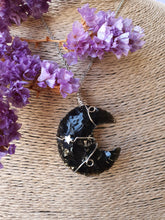 Wire wrapped Maan hanger Obsidiaan._nr 18