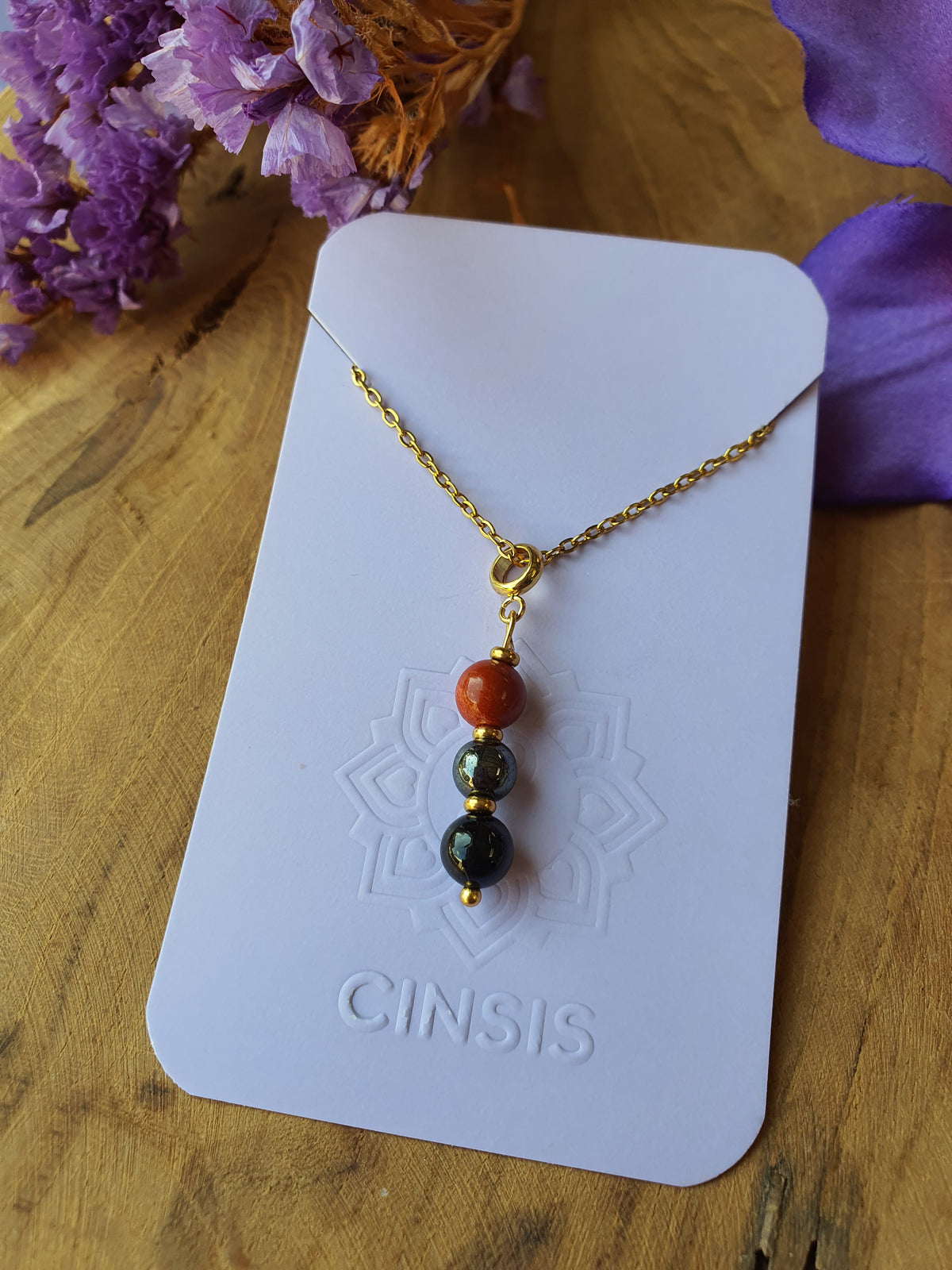 Wortelchakra hanger rvs goud