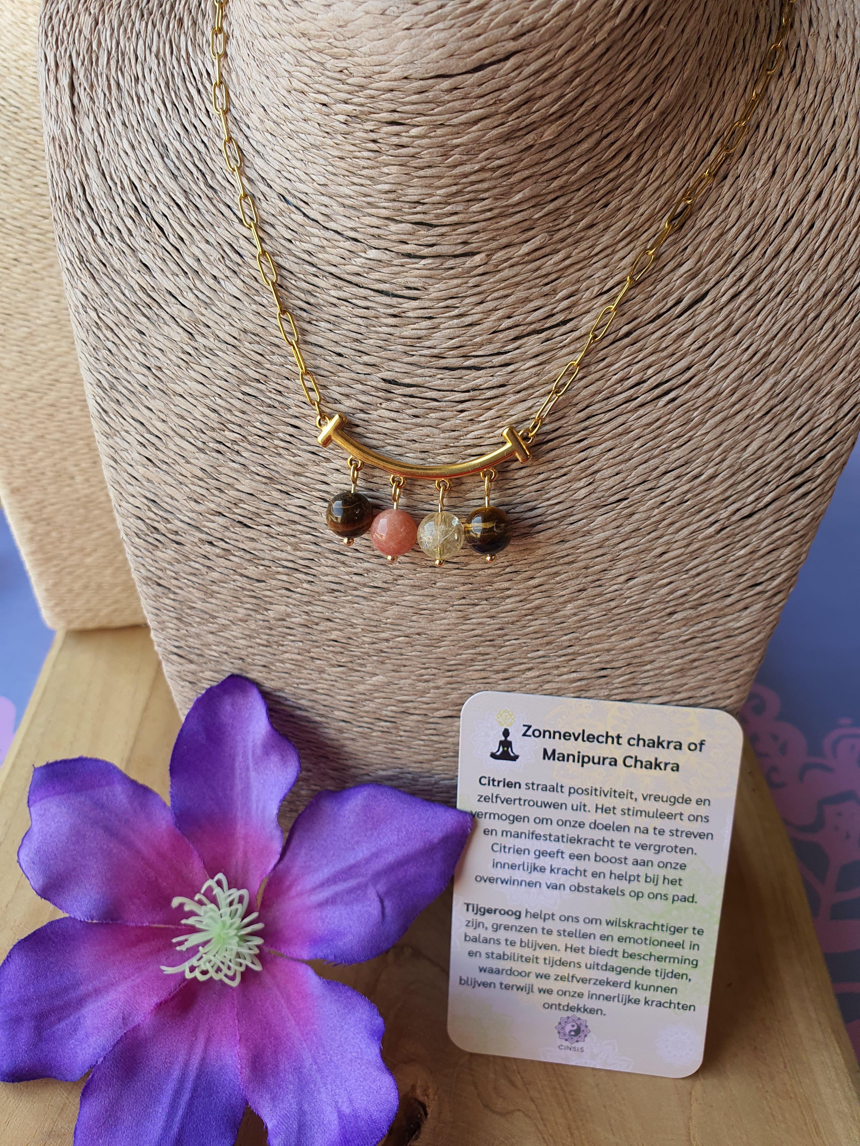 Edelstenen chakra ketting Zonnevlecht(navel)chakra of Manipura Chakra