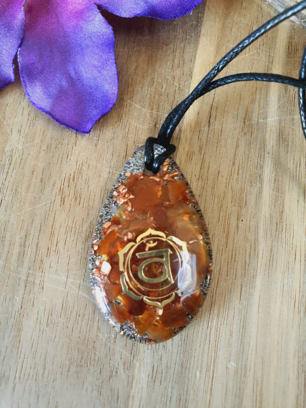 Orgonite hanger Carneool 30x55mm ( nr 48)