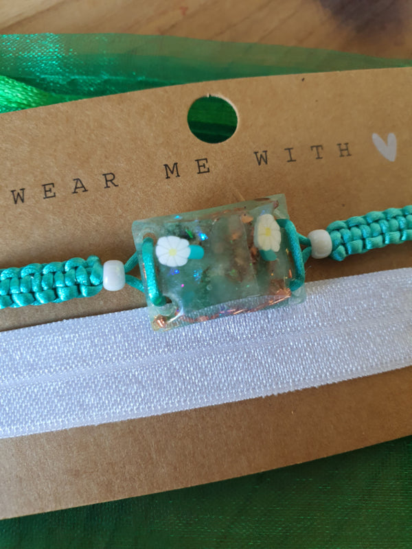 Orgonite Armband voor kind Groene Aventurijn met Bergkristal (nr 3008)