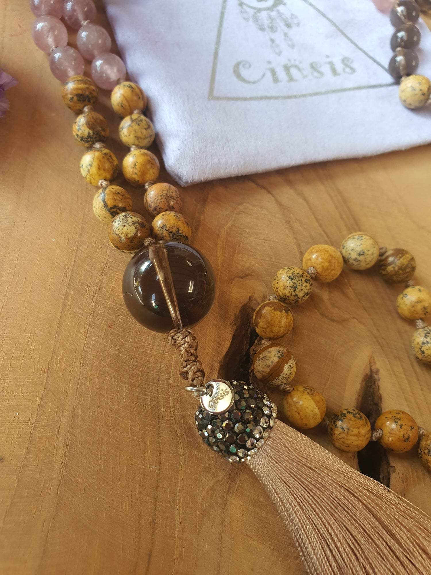 Edelstenen Mala met kwastje &