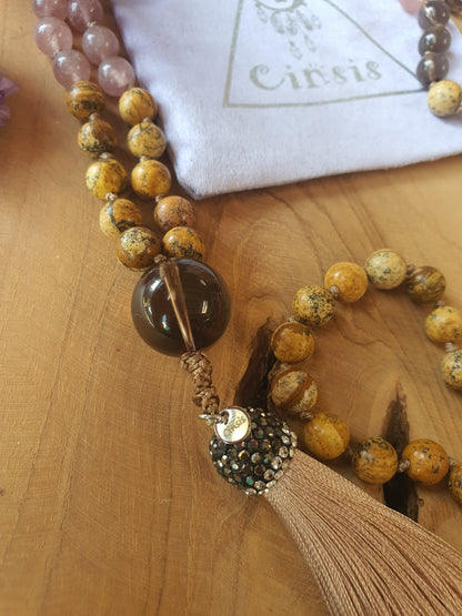 Edelstenen Mala met kwastje &