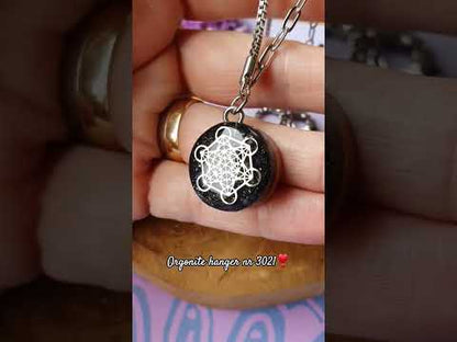 Cinsis Orgonite mix: orgonite Hanger 2 in 1 + RVS Zilver ketting nr 3021