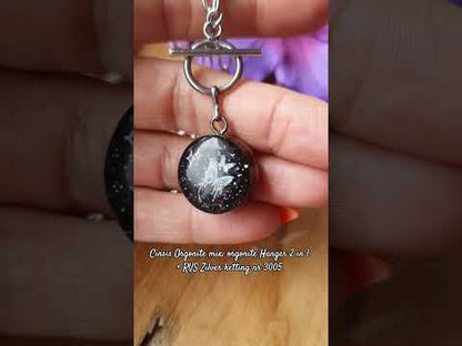 Cinsis Orgonite mix: orgonite Hanger 2 in 1 + RVS Zilver ketting nr 3005