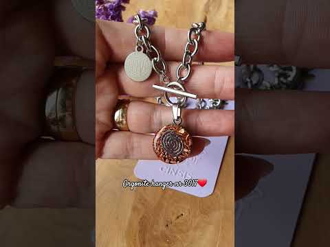 Cinsis Orgonite mix: orgonite Hanger 2 in 1 + RVS Zilver ketting nr 3017