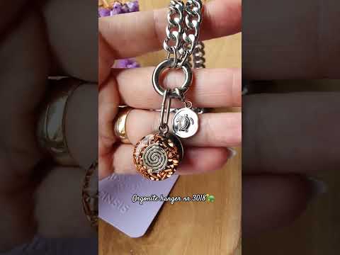 Cinsis Orgonite mix: orgonite Hanger 2 in 1 + RVS Zilver ketting nr 3018