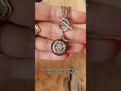 Cinsis Orgonite mix: orgonite Hanger 2 in 1 + RVS Zilver ketting nr 3012